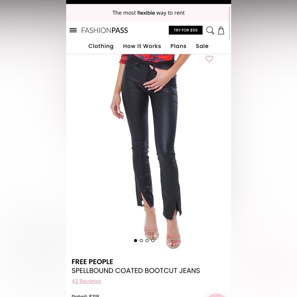 Free People | Spellbound Coated Black Jean